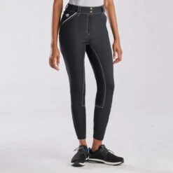 Piper Evolution High-Rise Breeches By SmartPak - Full Seat -Lemieux Store 33429 black white 8933