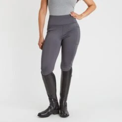 Piper Mid-Weight Tights By SmartPak - Full Seat -Lemieux Store 33432 charcoal 12043