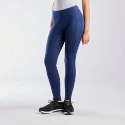 Piper Mid-Weight Tights By SmartPak - Full Seat -Lemieux Store 33432 navy 6131