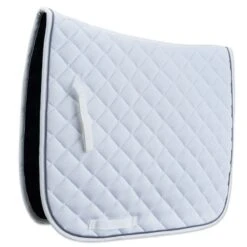 SmartTherapy® ThermoBalance® Ceramic Oversized Dressage Saddle Pad -Lemieux Store 33483 white grey trim 5530