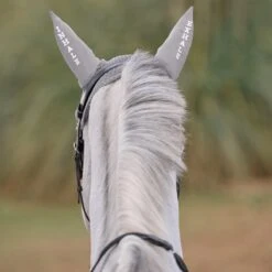 SmartPak Luxe Rider Reminders Ear Bonnet - Inhale/Exhale -Lemieux Store 33832 grey 002