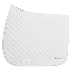 SmartPak Deluxe Organic Cotton Medium Diamond Dressage Saddle Pad -Lemieux Store 33836 white 1