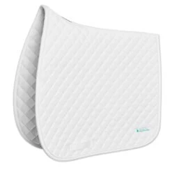 SmartPak Deluxe Organic Cotton Medium Diamond Dressage Saddle Pad -Lemieux Store 33836 white 2