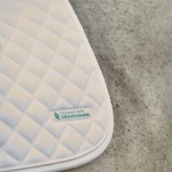 SmartPak Deluxe Organic Cotton Medium Diamond Dressage Saddle Pad -Lemieux Store 33836 white 7450