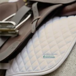 SmartPak Deluxe Organic Cotton Medium Diamond AP Saddle Pad -Lemieux Store 33836 white 7454