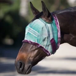 Kensington Fleece Fly Mask -Lemieux Store 33892 imperialjade