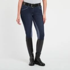 Piper Stretch Denim Breeches By SmartPak- Full Seat