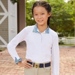 RJ Classics Maddie Jr Long Sleeve Show Shirt W/ 37.5 Temperature Regulating Technology - Clearance! 16 RJ Classics Maddie Jr Long Sleeve Show Shirt W/ 37.5 Temperature Regulating Technology - Clearance! -Lemieux Store 34066 bluepaisleyfloral 1