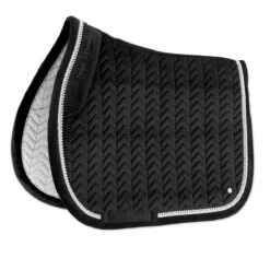 SmartPak Luxe Collection AP Saddle Pad - Velvet & Pearls Collection -Lemieux Store 34455 black 2