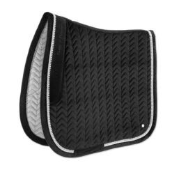 SmartPak Luxe Collection Dressage Saddle Pad - Velvet & Pearls Collection -Lemieux Store 34457 black 2