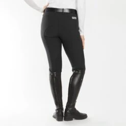 Piper Classic II Low-Rise Side Zip Breeches By SmartPak - Knee Patch -Lemieux Store 35141 black 17304