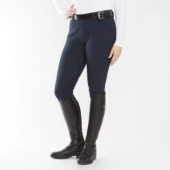 Piper Classic II Low-Rise Side Zip Breeches By SmartPak - Knee Patch -Lemieux Store 35141 navy 17298