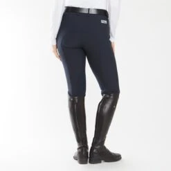 Piper Classic II Low-Rise Side Zip Breeches By SmartPak - Knee Patch -Lemieux Store 35141 navy 17305