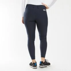 Piper Classic II Low-Rise Side Zip Breeches By SmartPak - Knee Patch -Lemieux Store 35141 navy 18014