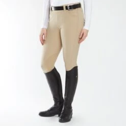 Piper Classic II Low-Rise Side Zip Breeches By SmartPak - Knee Patch -Lemieux Store 35141 tan 17264