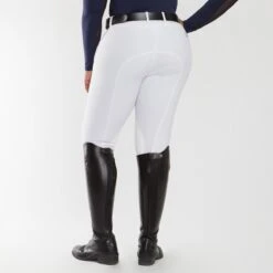 Piper Classic II Low-Rise Side Zip Breeches By SmartPak - Knee Patch -Lemieux Store 35141 white 18449