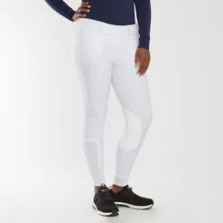 Piper Classic II Low-Rise Side Zip Breeches By SmartPak - Knee Patch -Lemieux Store 35141 white 19609