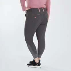 Piper Evolution Curvy Fit Breeches By SmartPak - Knee Patch -Lemieux Store 35579 charcoallightrosewood 4