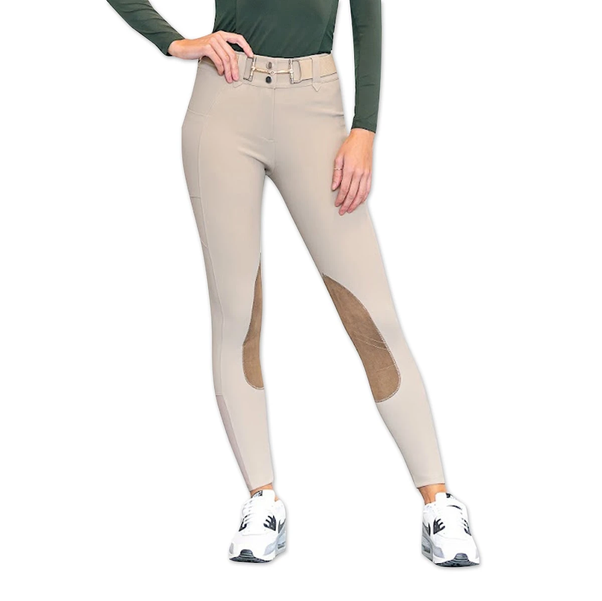 Free Ride Equestrian Pro Zip Front Knee Patch Breech 1 Free Ride Equestrian Pro Zip Front Knee Patch Breech