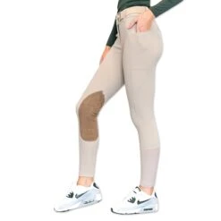 Free Ride Equestrian Pro Zip Front Knee Patch Breech 6 Free Ride Equestrian Pro Zip Front Knee Patch Breech -Lemieux Store 35681 beige 3