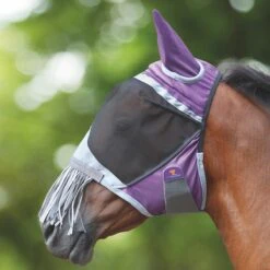 Shires Deluxe Fly Mask With Nose Fringe